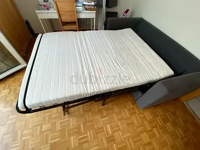 Ikea vimle two Seater Sofa Compact grey pull-out sofa bed with mattress - good condition