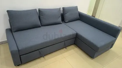 Ikea L Shape Sofa cum bed with big storage in L