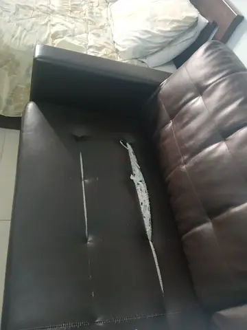 Leatherette 3 seater sofa