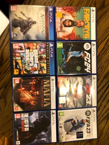 Mixed PS4  PS5 Games — FIFA 23, GTA V, Assassin’s Creed, The Last of Us  More