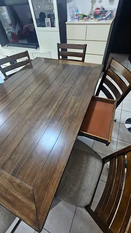 Wooden Dinning Table With 6 Chairs