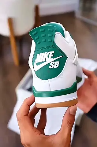 Nike SB White/Green Skate Shoes — Gently Used