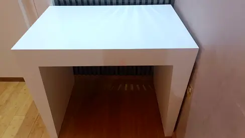 Simple White Modern Console Table / Small Desk