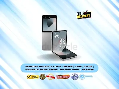 Samsung Galaxy Z Flip 6 - Silver | 12GB / 256GB | Foldable Smartphone | International Version