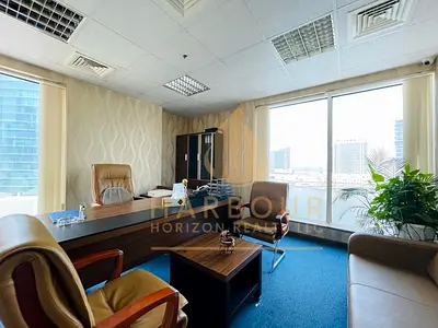 Furnished Office For Rent With Glass Partitions
