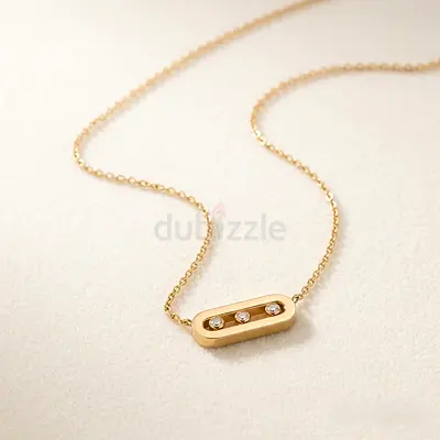 Triple Stone Pendant Necklace