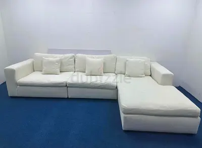 As perfect condition marina home white color lshape sofa