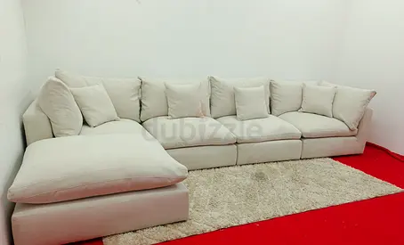 The One Brand cloud feather 🪶 filled modular sofa with ottoman