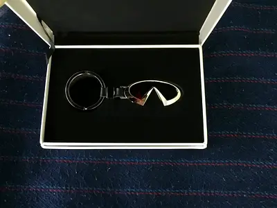 Official Infiniti Logo Silver Metal Keychain