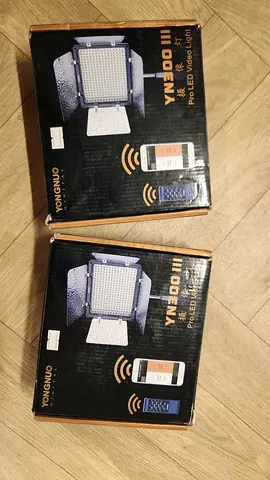 Pair of Yongnuo YN300 III Pro LED Video Lights with Remote (2 units)