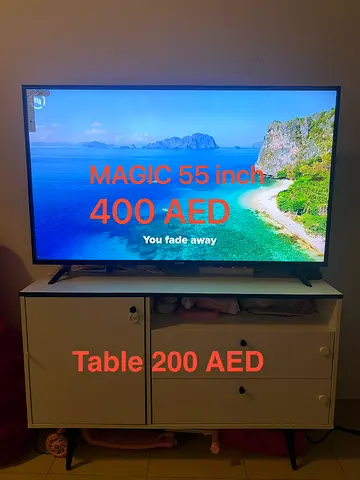 MAGIC 55-inch TV (with small table) - Good working condition