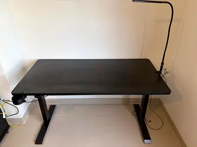 Black Electric Height-Adjustable Standing Desk — Good Condition