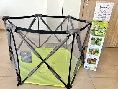 New Portable Playpen + Free Mat + Free Balls