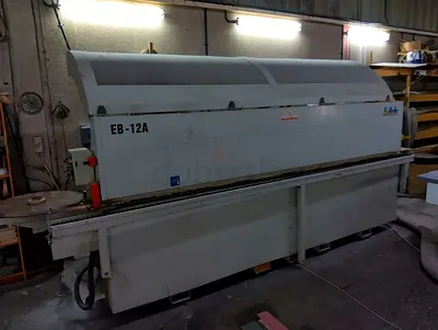 Used Workshop Dust Extraction System with Edge Banding Lipping Machine 
Long 4580 x 990 x H 170 cm