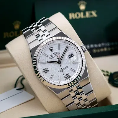 Rolex Oyster Perpetual Datejust Stainless Steel Men’s Watch - White Dial