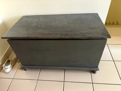 Solid Wooden Storage Chest / Blanket Box - grey Finish