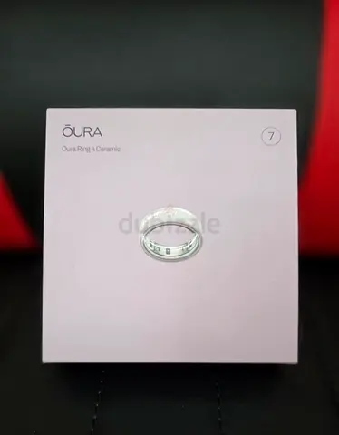 Oura Ring  4 Ceramic Petal🌸size 7- excellent condition ,with box and charger