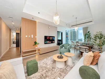 Luxury Waterfront View w/ Ain Dubai & PS5 in JBR