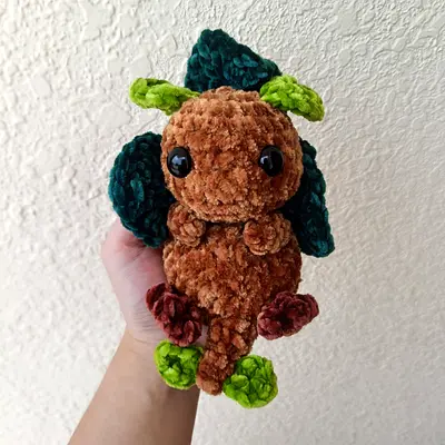 Handmade Crochet Plush Leaf Dragon