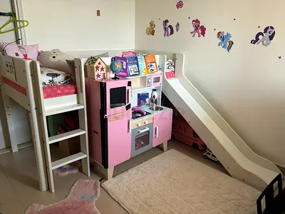 Beautiful kids bed with slide