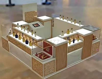 Minimalist perfume kiosk