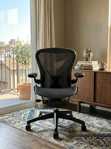 Herman Miller Aeron Chair - Size B, Fully Adjustable Office Chair