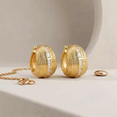 Textured Hoop Earrings
