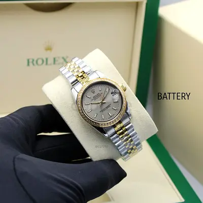 Rolex Two-Tone Ladies Watch with Diamond Bezel (Battery) - Jubilee Bracelet
