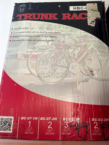 Used Trunk Bike Rack (Fits 2-3 Bikes) - Still in Box