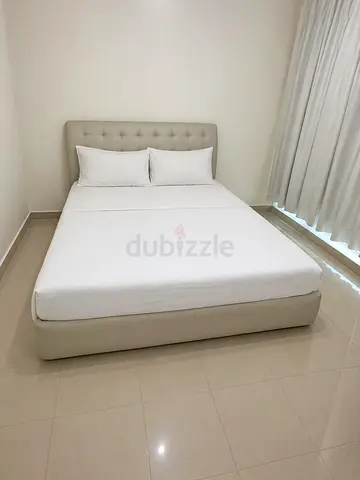 Light beige double bed - good condition