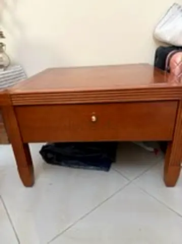 Solid Wood Bedside Table / Nightstand with Drawer - Good Condition