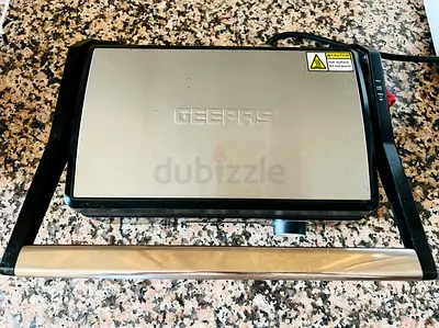 Geepas Electric Sandwich  Panini Grill Maker 1600W