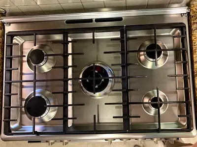 Bosch latest model series 8 5 burner gass/electric top gass oven electric dual fan stove 90x60 coo