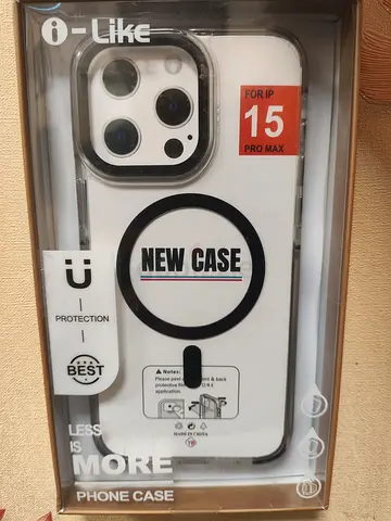 White iPhone 15 Pro Max Clear MagSafe Case -- (Brand New)