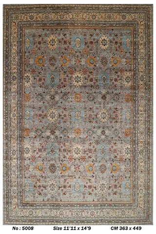 3.6 x 4.5m afghan aryana Handwoven Traditional carpet for majlis Rug - 1111 x 149