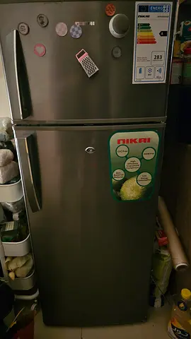 NikAI Top Freezer Refrigerator - Stainless Steel Finish, Excellent Condition