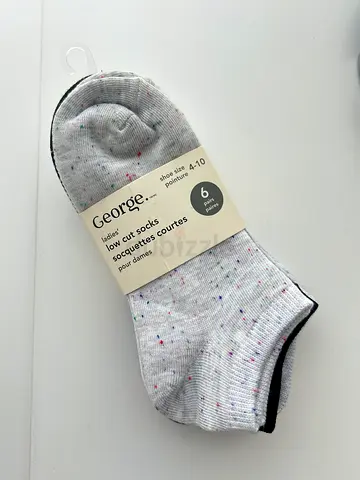 New George Low-Cut Womens Socks (6 Pairs) - Size 4-10