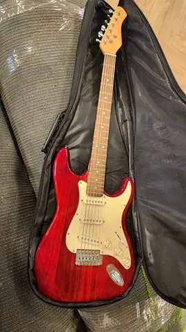 Red Electric Guitar (Strat-style) with Gig Bag