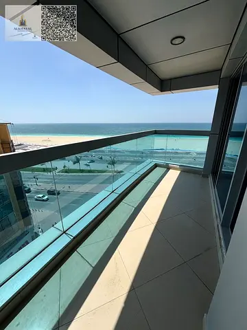 🏙️ Spacious 3BR + Maid Apartment for Yearly Rent in Corniche Tower | Partial View | Store Room | 3 Payments | Prime Location Near All Services ✨