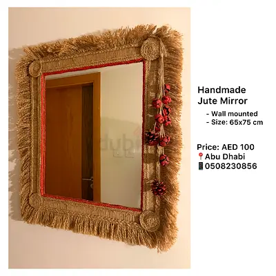 Handmade Jute Mirror