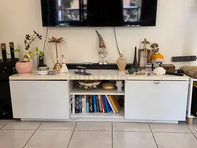 Ikea White low TV cabinet