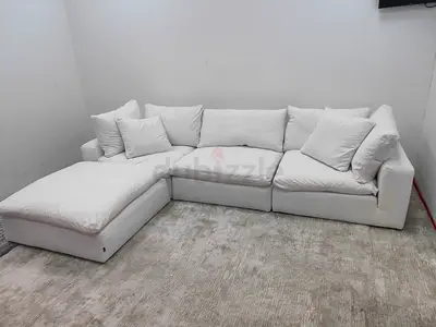 Marina Homes cloud feather 🪶 filled modular sofa with ottoman