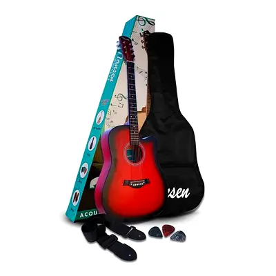 Acoustic Guitar 41 - Brand New (Free Bag,  3 pick , belt)