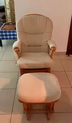 Dutailer Glider Rocking Chair with ottoman