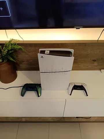 Sony PlayStation 5 Console with Two DualSense Controllers - Good Condition