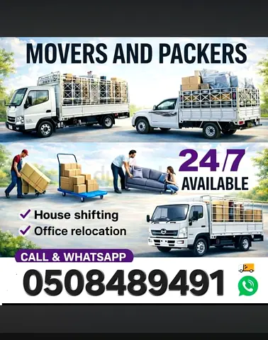 Movers and Packers — 24/7 House  Office Shifting (Call/WhatsApp 0508489491)