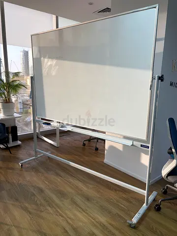 Large Mobile Double-Sided Whiteboard on Wheels -1.8 x 1.2