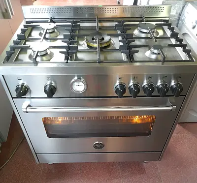 Bertazoni 5 burner top gas with electric oven cocker