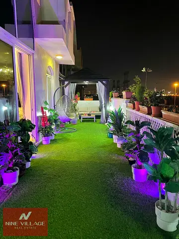 مفروشة بغرفتي نوم | هانوفر سكوير JVC | تراس كبير وإطلالة على المدينة