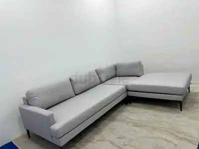 Excellent condition west elm sofa with footstool